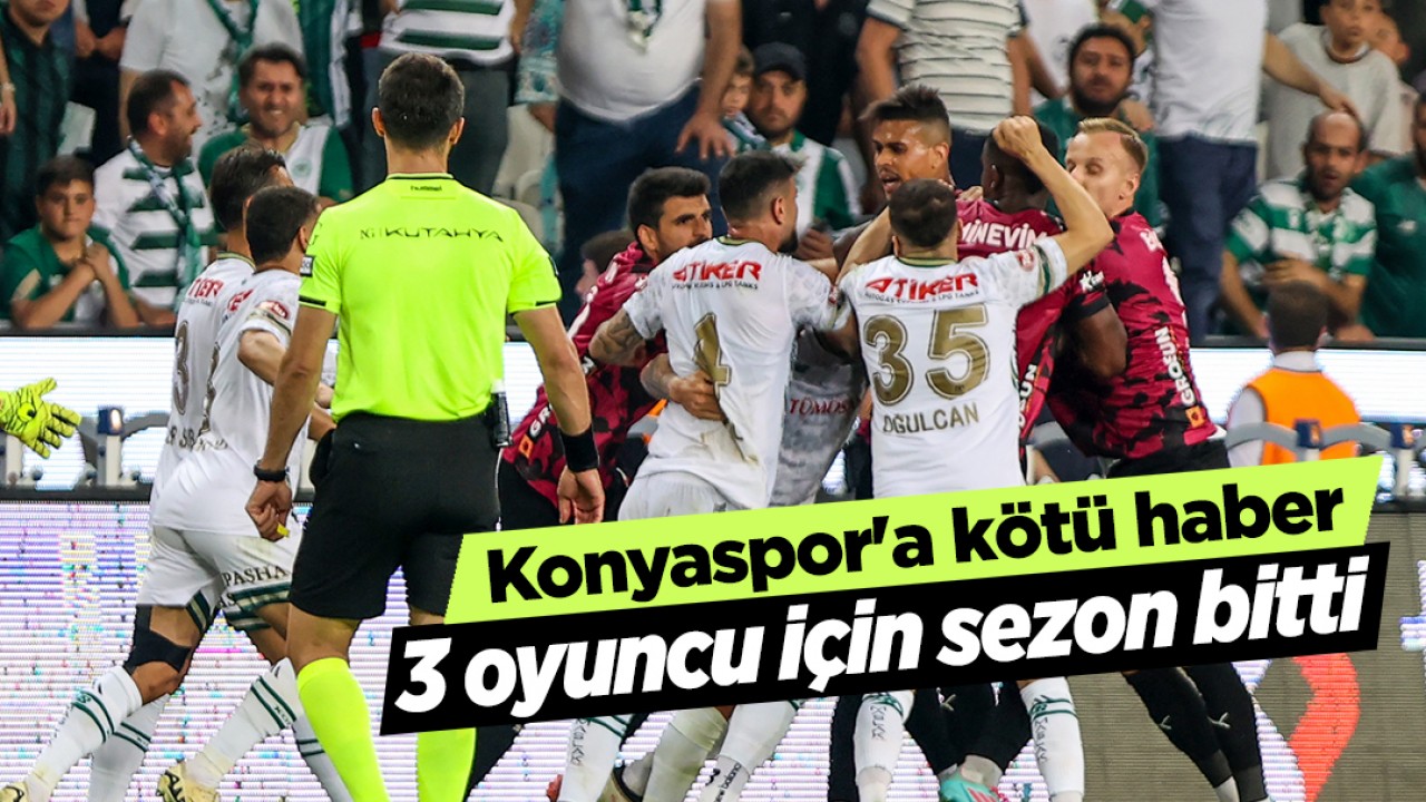 Konyaspor’a kötü haber: 3 oyuncu için sezon bitti